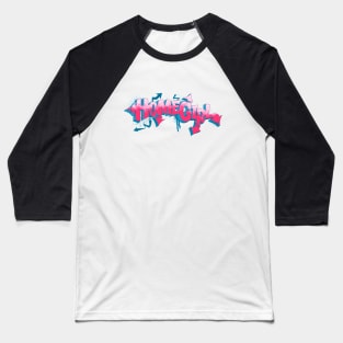 Homegirl Pink Graffiti Urban Street Art Logo Baseball T-Shirt